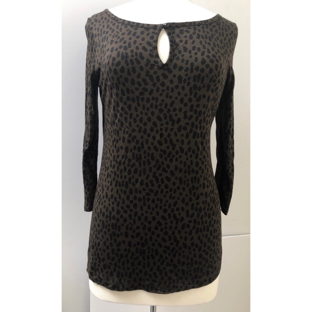Animal Print Keyhole Banana Republic Shirt